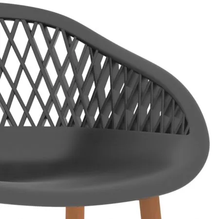 Set mobilier de bar, 5 piese, negru și gri