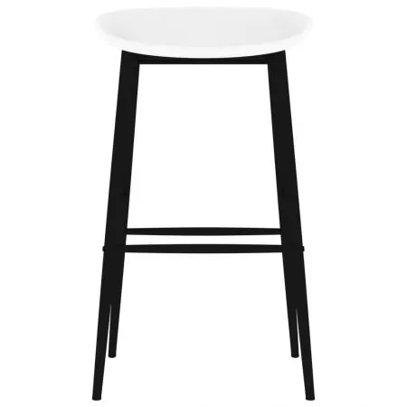 Set mobilier de bar, 7 piese, alb si negru, 60 x 60 x 105 cm