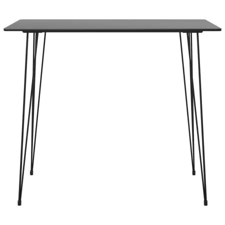 Set mobilier de bar, 5 piese, negru și gri