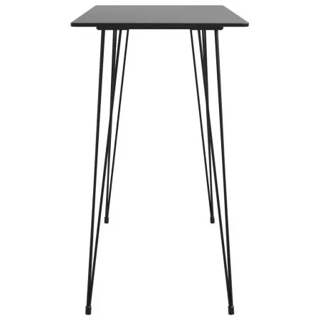 Set mobilier de bar, 5 piese, negru și gri