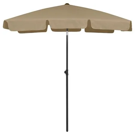  Umbrelă de soare de plajă, taupe, 180x120 cm