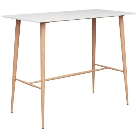 Set mobilier de bar, 7 piese, alb, 60 x 60 x 105 cm