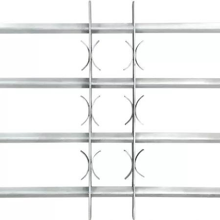 Set 2 bucati grilaje de siguranta ferestre, argintiu