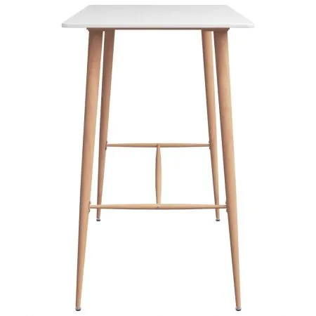 Set mobilier de bar, 7 piese, alb si gri, 60 x 60 x 105 cm