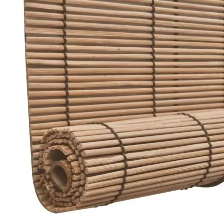 Set 2 bucati jaluzele din bambus tip rulou, maro