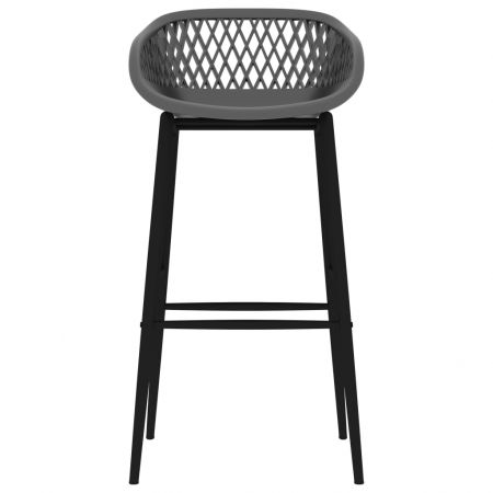 Set mobilier de bar, 7 piese, alb și gri