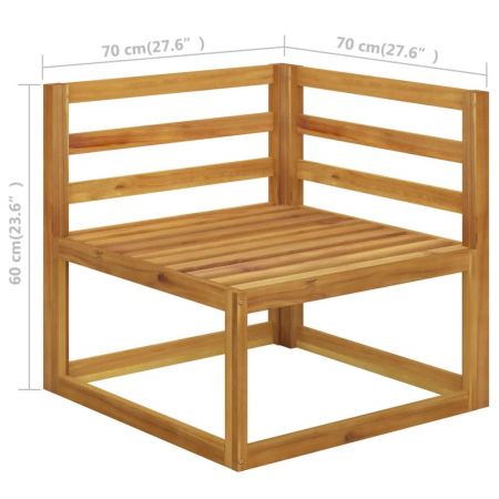 Set mobilier de gradina cu perne 9 piese crem lemn masiv acacia, crem