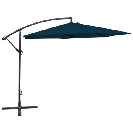  Umbrelă de soare de grădină în consolă, albastru, 3 m