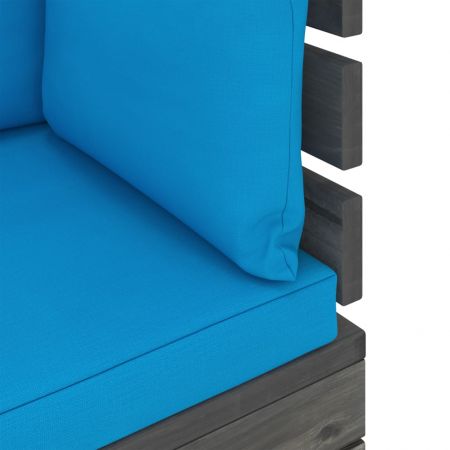Canapea de gradina din paleti, albastru deschis