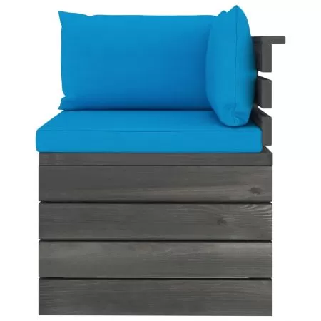 Canapea gradina din paleti, albastru deschis