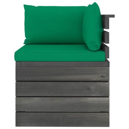 Canapea gradina din paleti, verde