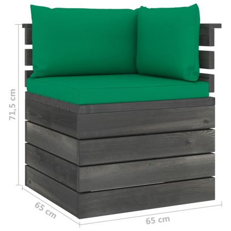 Canapea gradina din paleti, verde