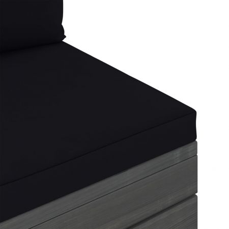 Canapea gradina din paleti, negru