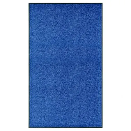  Covoraș de ușă lavabil albastru 90x150 cm