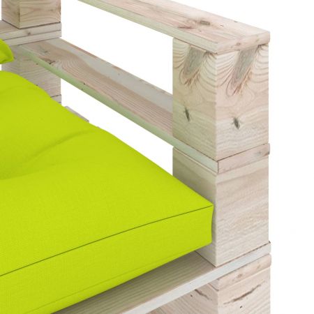 Canapea de gradina din paleti cu perne verde crud, verde deschis, 80 x 67.5 x 62 cm