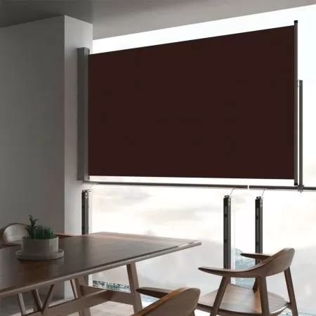  Copertină laterală retractabilă, maro, 140 x 300 cm