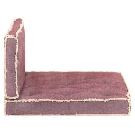 Set perne pentru canapea din paleți, 2 piese, roșu burgundia