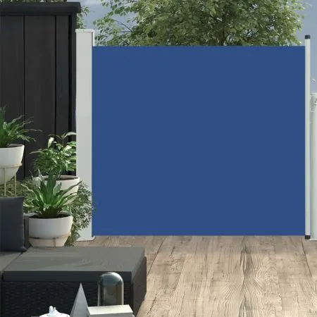  Copertină laterală retractabilă terasă, albastru, 100x300 cm