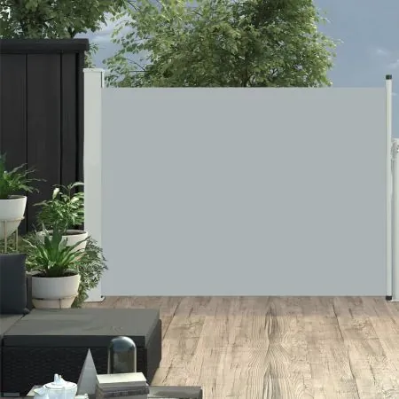  Copertină laterală retractabilă de terasă, gri, 120 x 500 cm