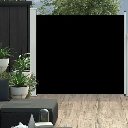  Copertină laterală retractabilă de terasă, negru, 170 x 300 cm