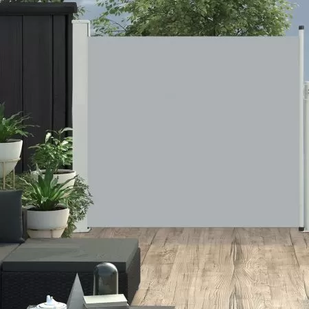  Copertină laterală retractabilă de terasă, gri, 170 x 300 cm