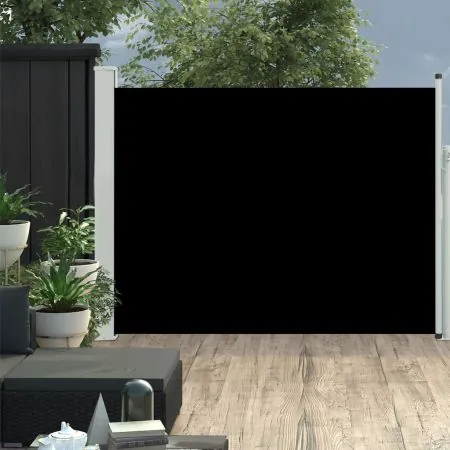  Copertină laterală retractabilă de terasă, negru, 140x500 cm