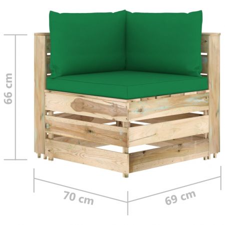Canapea de gradina cu 2 locuri, verde
