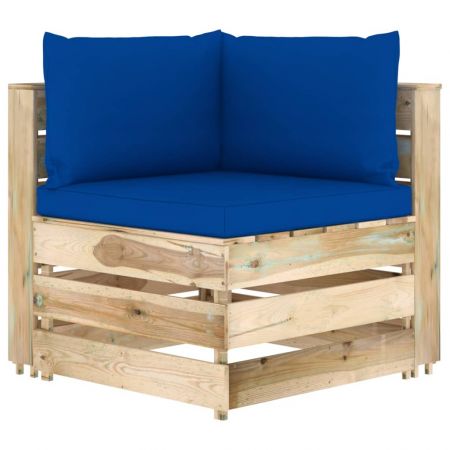 Canapea de gradina cu 3 locuri, albastru