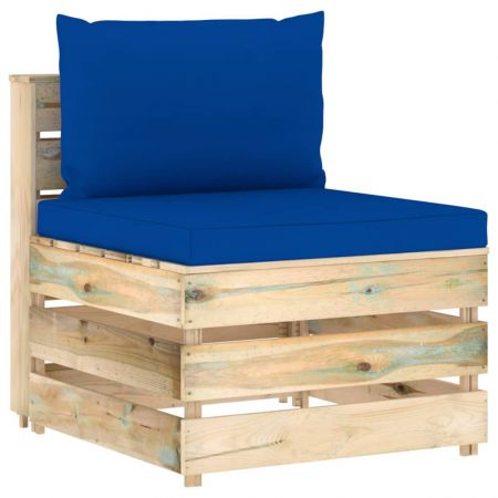 Canapea de gradina cu 4 locuri, albastru