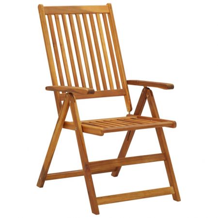 Set 8 bucati scaune gradina pliabile cu perne, model rosu
