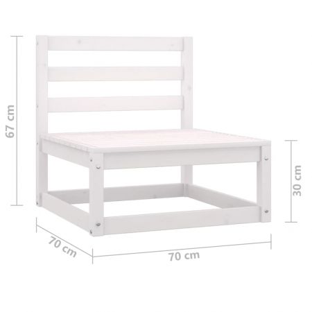 Set mobilier de gradina cu 2 locuri, alb, 70 x 70 x 67 cm