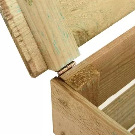 Compostor gradina din sipci 4 buc. 80x50x100 cm lemn pin tratat, maro