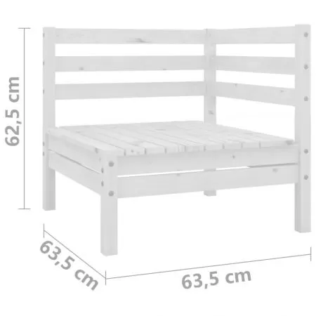 Set mobilier de gradina cu 2 locuri, alb