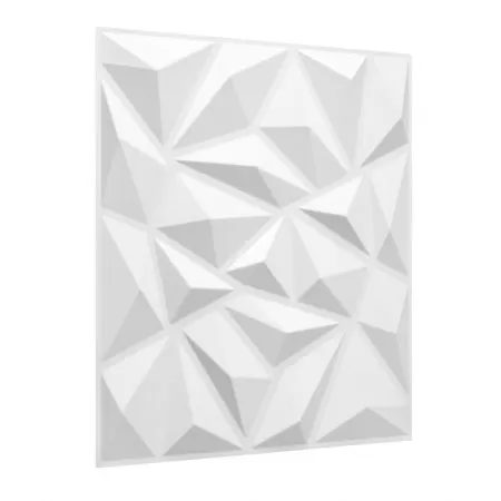 Set 24 bucati panouri de perete 3d puck, alb, 50 cm
