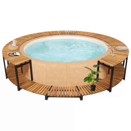  Mobilier de împrejmuire spa, 273x53 cm, lemn masiv de acacia