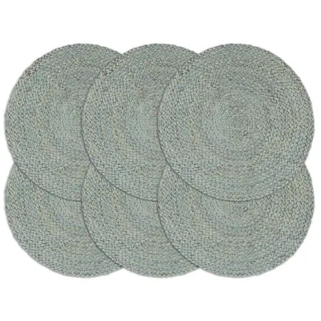  Naproane, 6 buc., verde olive, 38 cm, iută, rotund