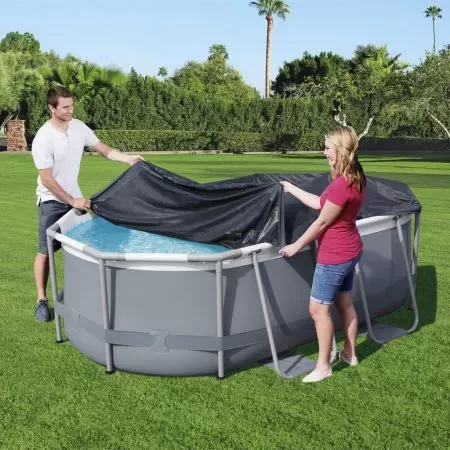 Prelata de piscina Flowclear, antracit, 300 x 200 cm