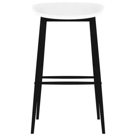 Set 2 bucati scaune de bar, alb si negru