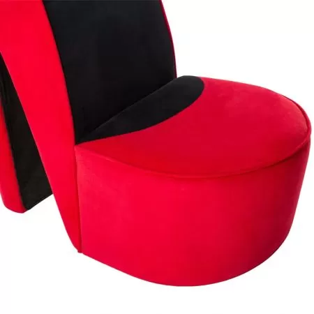 Scaun in forma de pantof cu toc, rosu, 43 x 82.5 x 85.5 cm