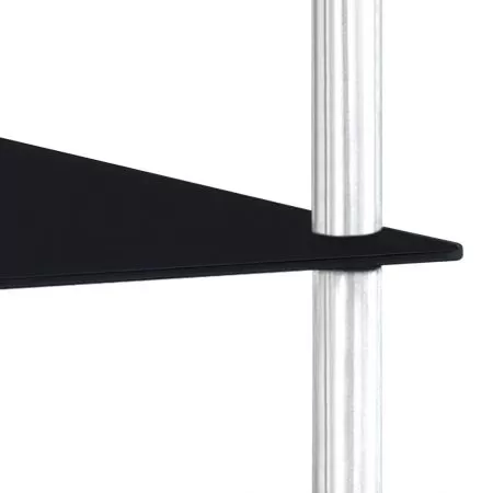 Raft cu 4 niveluri, negru, 40 x 40 x 100 cm