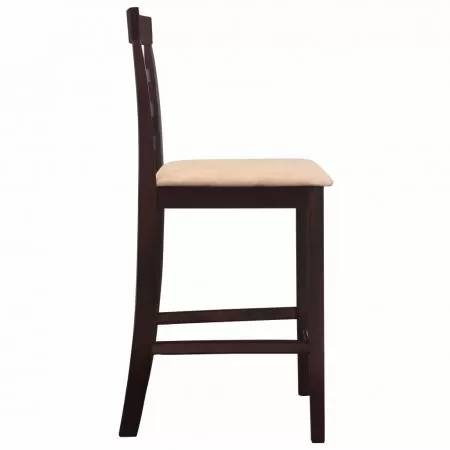 Set masa si 4 scaune de bar din lemn, maro, 60 x 60 x 90.8 cm
