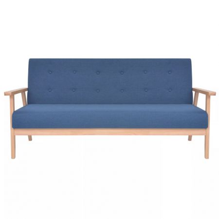Set cu canapele, 2 piese, albastru, 64.5 x 67 x 73.5 cm
