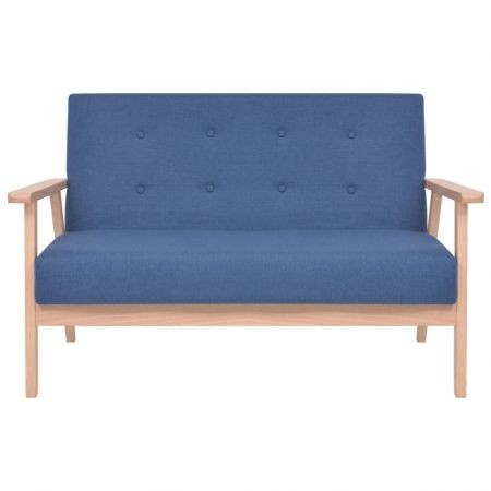 Set cu canapele, 2 piese, albastru, 64.5 x 67 x 73.5 cm