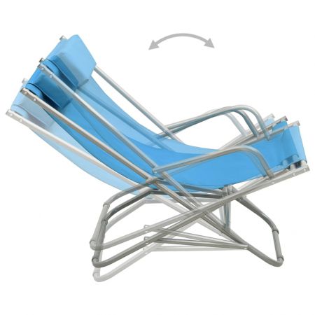Set 2 bucati scaune balansoar, albastru deschis