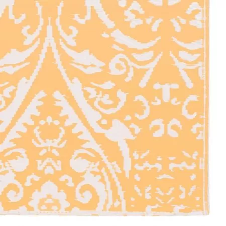 Covor de exterior, portocaliu si alb, 160 x 230 cm