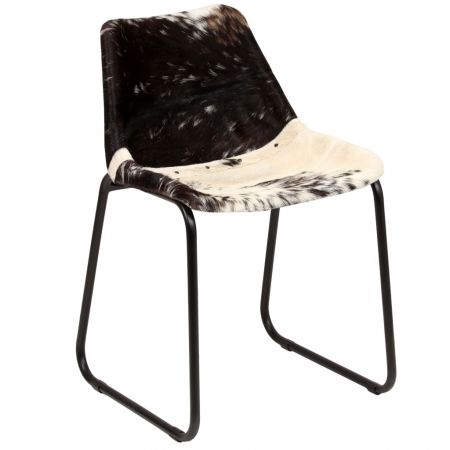 Set 6 bucati scaune de bucatarie, alb si negru, 56 x 54 x 80 cm