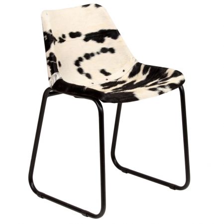 Set 6 bucati scaune de bucatarie, alb si negru, 56 x 54 x 80 cm
