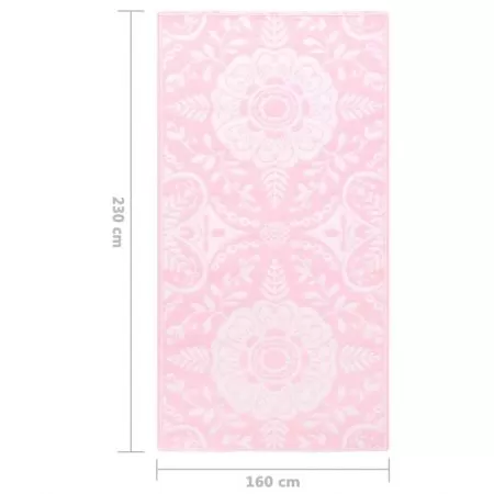 Covor de exterior, roz, 160 x 230 cm