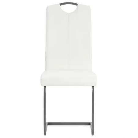 Set 6 bucati scaune de bucatarie consola, alb, 43 x 55 x 100 cm