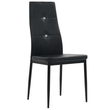 Set 6 bucati scaune de bucatarie, negru, 43 x 43.5 x 96 cm